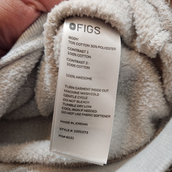 Figs Heather Grey Off-Shift Hoodie Sweatshirt Size Medium - Picture 6 of 8